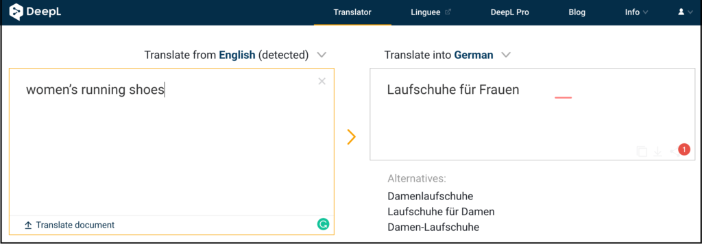 Linguee speeds up your terminology research