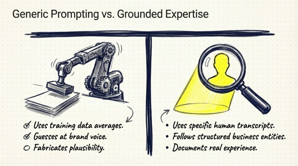 Generic Prompting vs Grounded Expertise