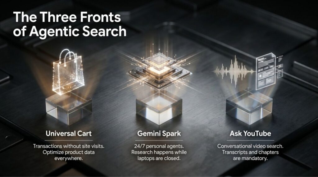 Three Fronts of Agentic Search
